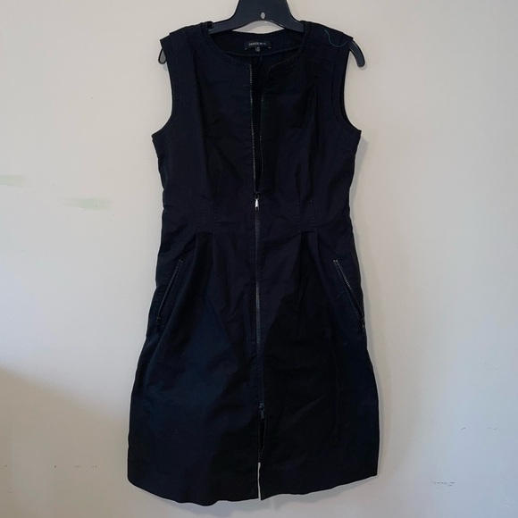 Lafayette 148 Full Zip Cotton Chunky Zipper Dress Size 10 - Picture 1 of 7